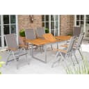 Merxx Naxos 7-tlg. Gartenmöbel Set mit Klappsesseln und Ausziehtisch Bild 1