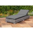 MERXX Gartenliege TOPSELLER Grau Verstellbar Polyrattan Bild 1