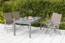 Merxx Klappsessel Amalfi Grau Aluminium Hochlehner Gartenstuhl Bild 2