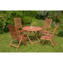 Garten-Essgruppe MERXX Vitoria Beige 4-Sitzer Eukalyptus Bild 1