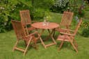 Garten-Essgruppe MERXX Vitoria Beige 4-Sitzer Eukalyptus Bild 2