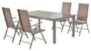 Merxx Tischgruppe Amalfi 5-tlg. Taupe Bild 2