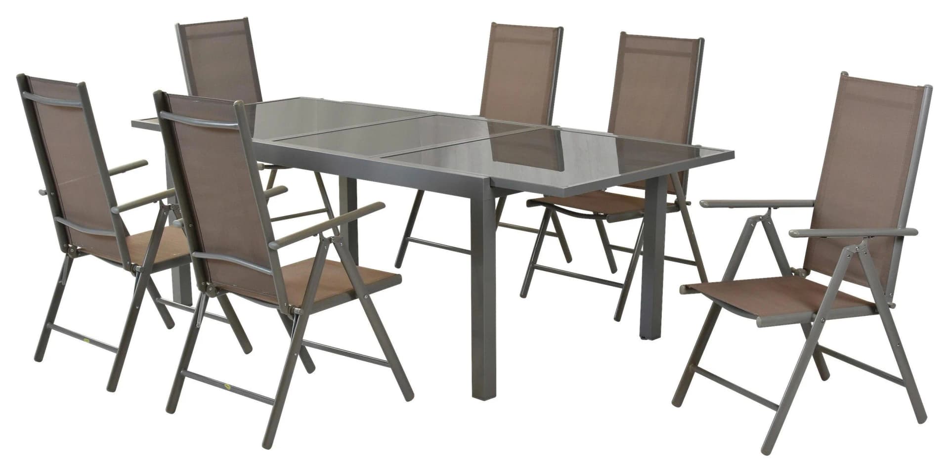 Merxx Tischgruppe Amalfi 7-tlg. Taupe - Bild 2