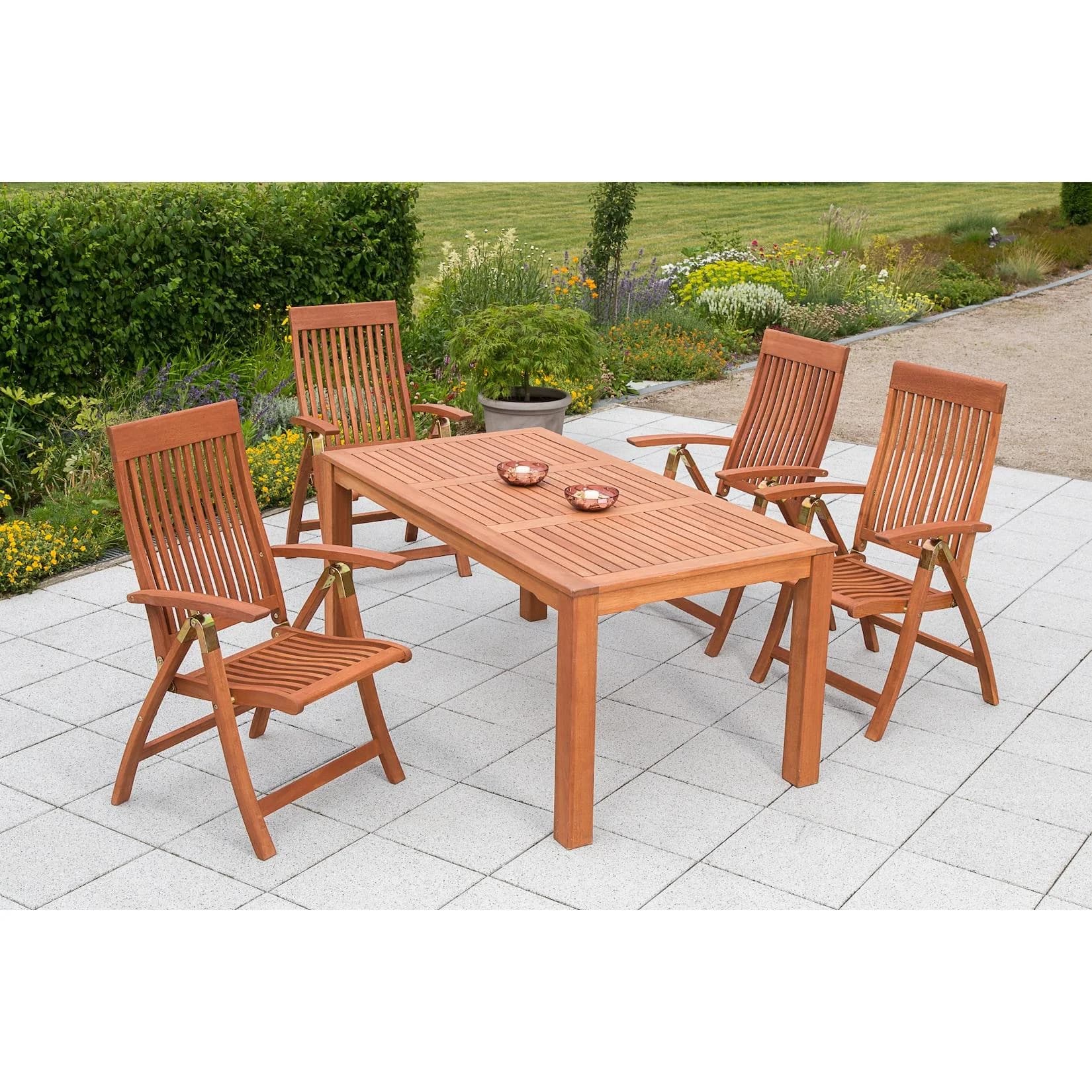 MERXX Commodoro Garten-Essgruppe 5-tlg. Beige Eukalyptus