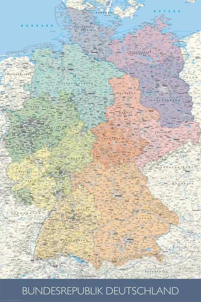 Poster Politische Deutschlandkarte 61x91,5 cm - Bild 2