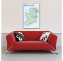 Poster Landkarte Irland Map 2012 - Wanddekoration Bild 1