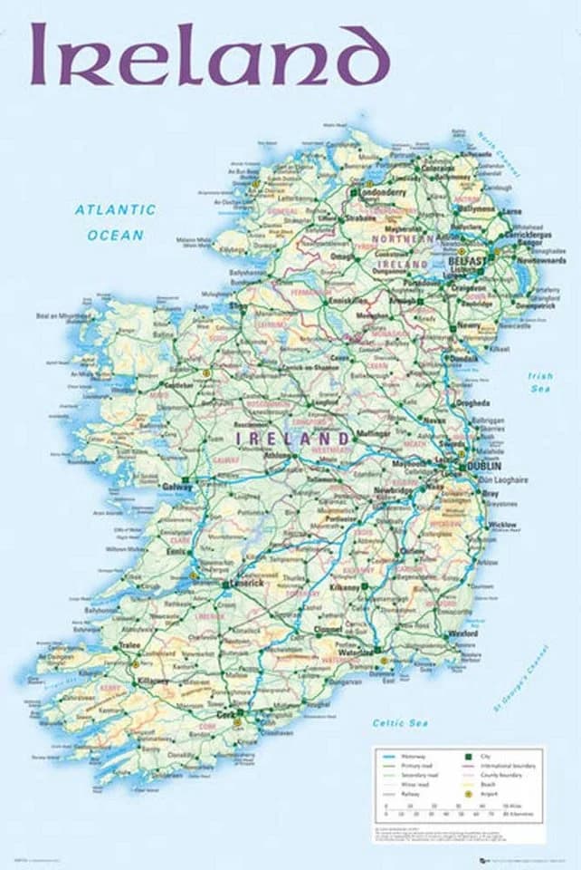 Poster Landkarte Irland Map 2012 - Wanddekoration - Bild 2