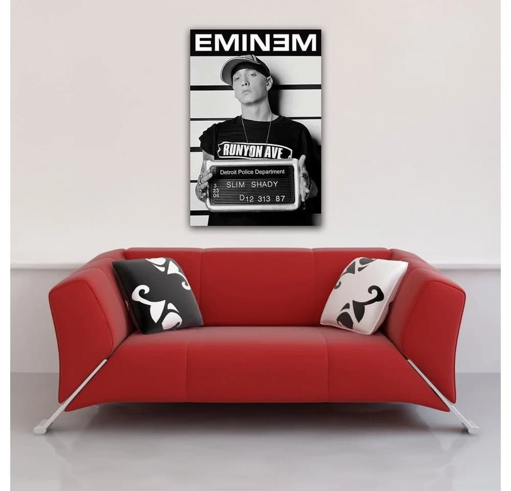 Poster Eminem Mugshot Musikposter Rap Hiphop