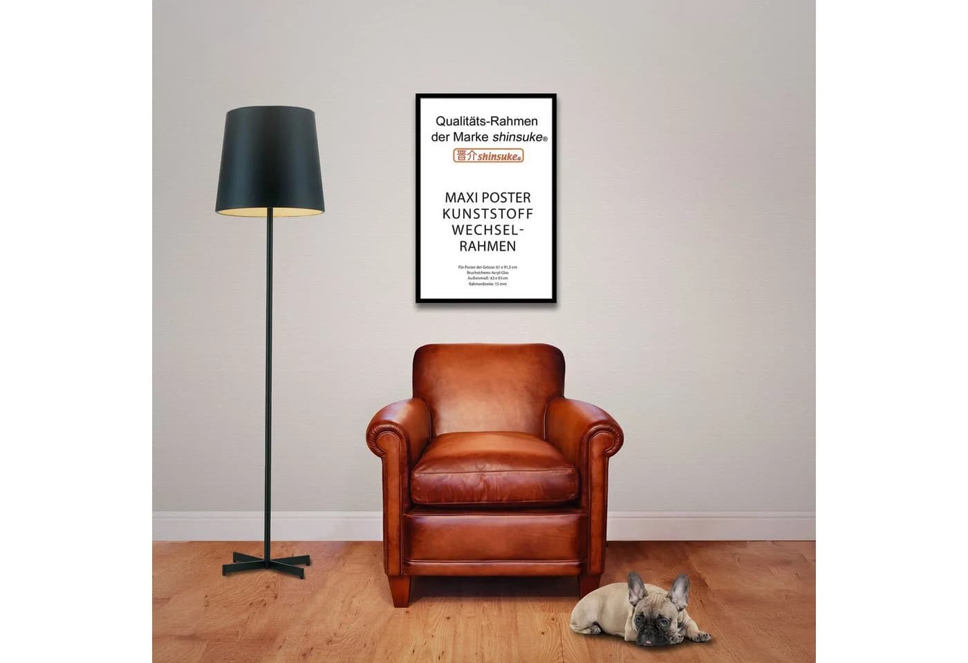 Shinsuke Wechselrahmen 61x91,5 cm Schwarz Kunststoff Poster