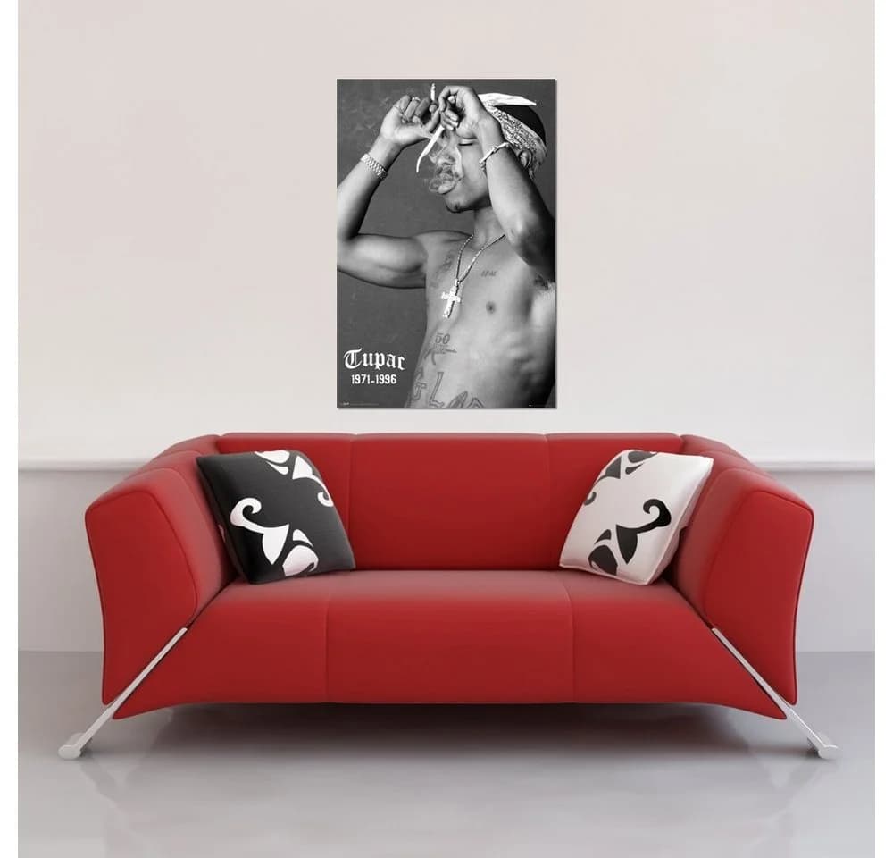 2pac Poster Smoke Musik Rap Hip-Hop Wanddekoration