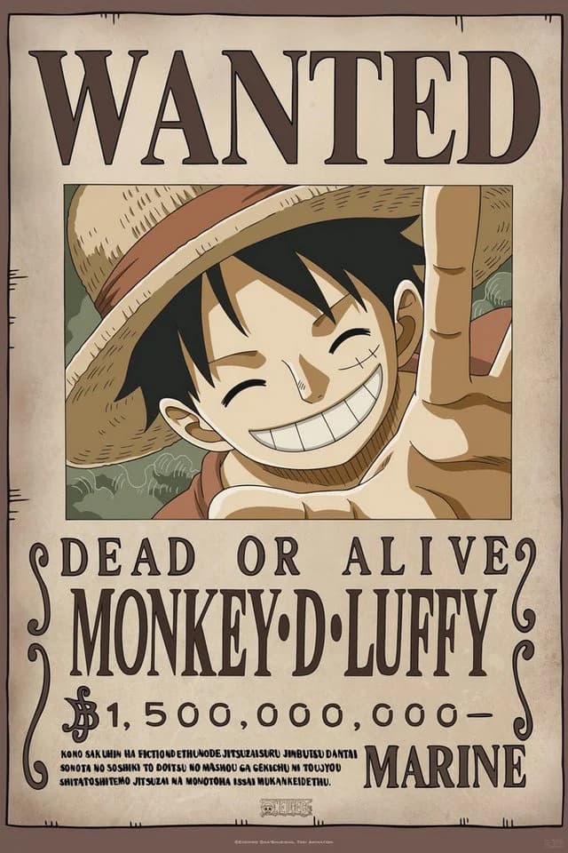 One Piece Wanted Poster 61x91,5 cm Offiziell Lizenziert - Bild 2