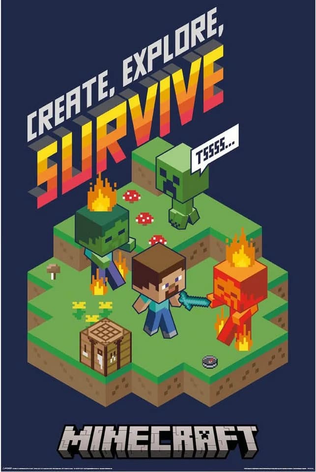 Minecraft Poster Survive 61x91,5 cm - Empireposter - Bild 2