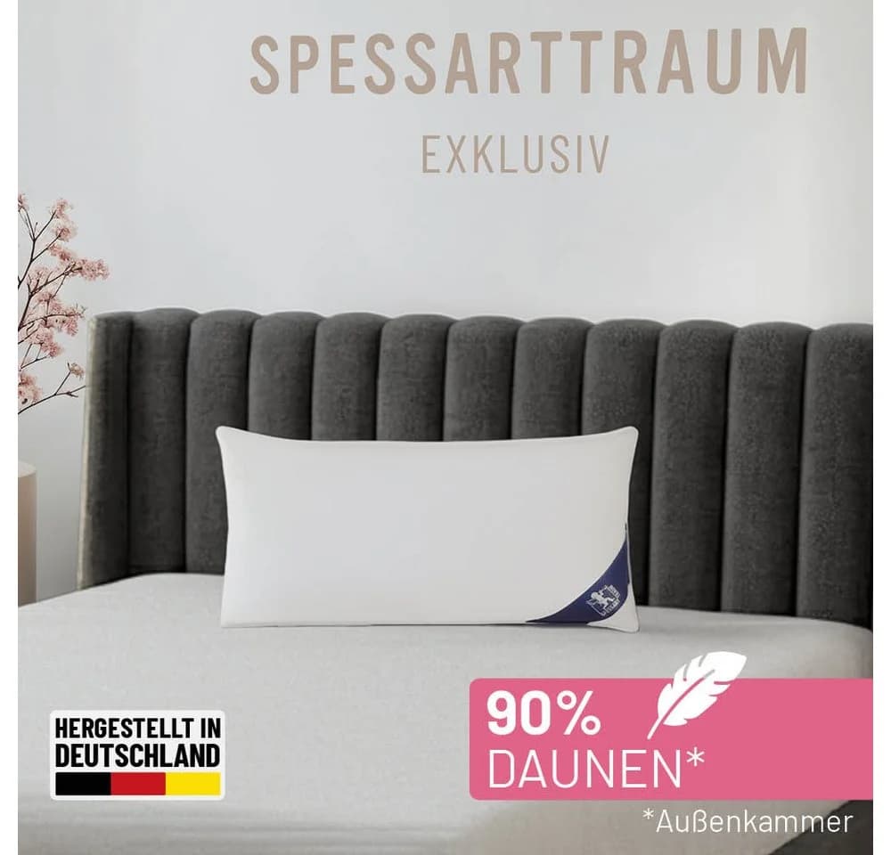 SPESSARTTRAUM 3-Kammer-Kopfkissen Exklusiv Weiß Baumwolle - Bild 2
