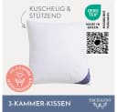 EXCELLENT 3-Kammer-Kopfkissen Weiß Baumwolle Daunen Federn Bild 1