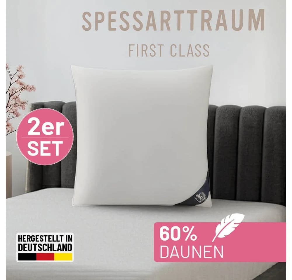 Spessarttraum Daunenkissen First Class Weiß 40x40cm - Bild 2