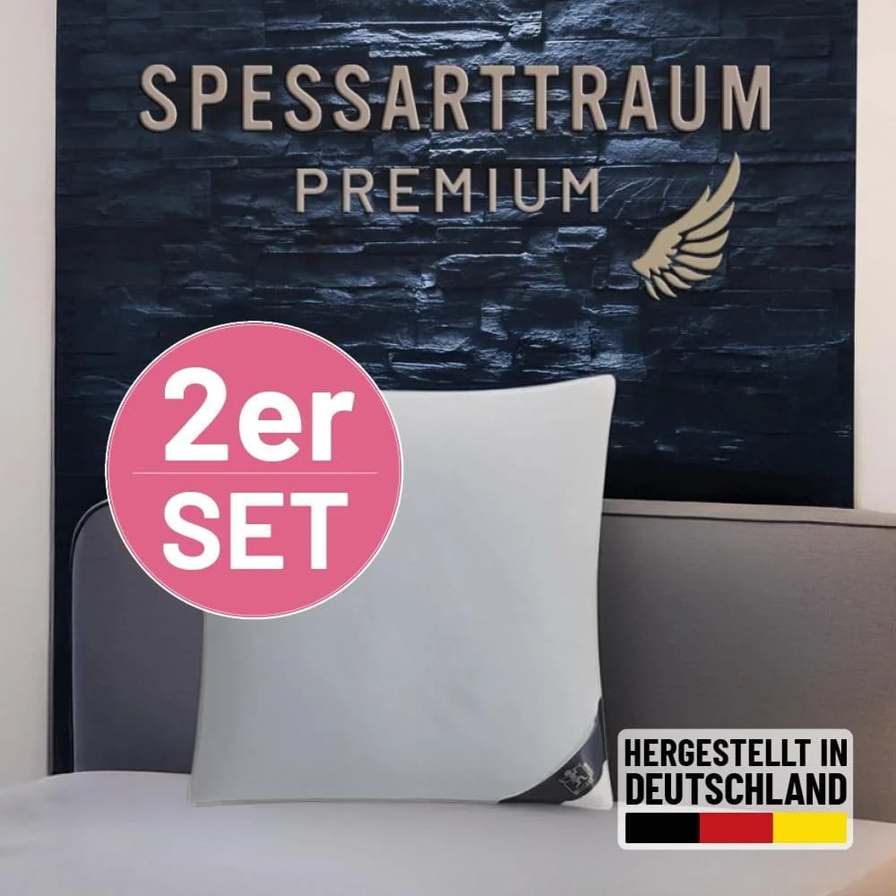 Spessarttraum Gänsedaunenkopfkissen Premium Weiß 100% Baumwolle