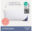 Federkopfkissen EXCELLENT Zürich Weiß 100% Baumwolle Federn Daunen Bild 1