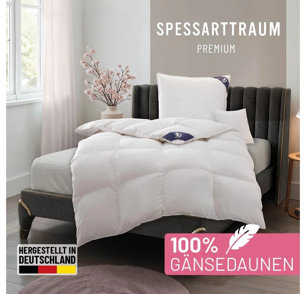 Spessarttraum Gänsedaunenbettdecke Premium Weiß 155x220cm - Bild 2