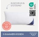 Excellent 3-Kammer-Kopfkissen Zürich Weiß Daunen-Federn-Füllung Bild 1