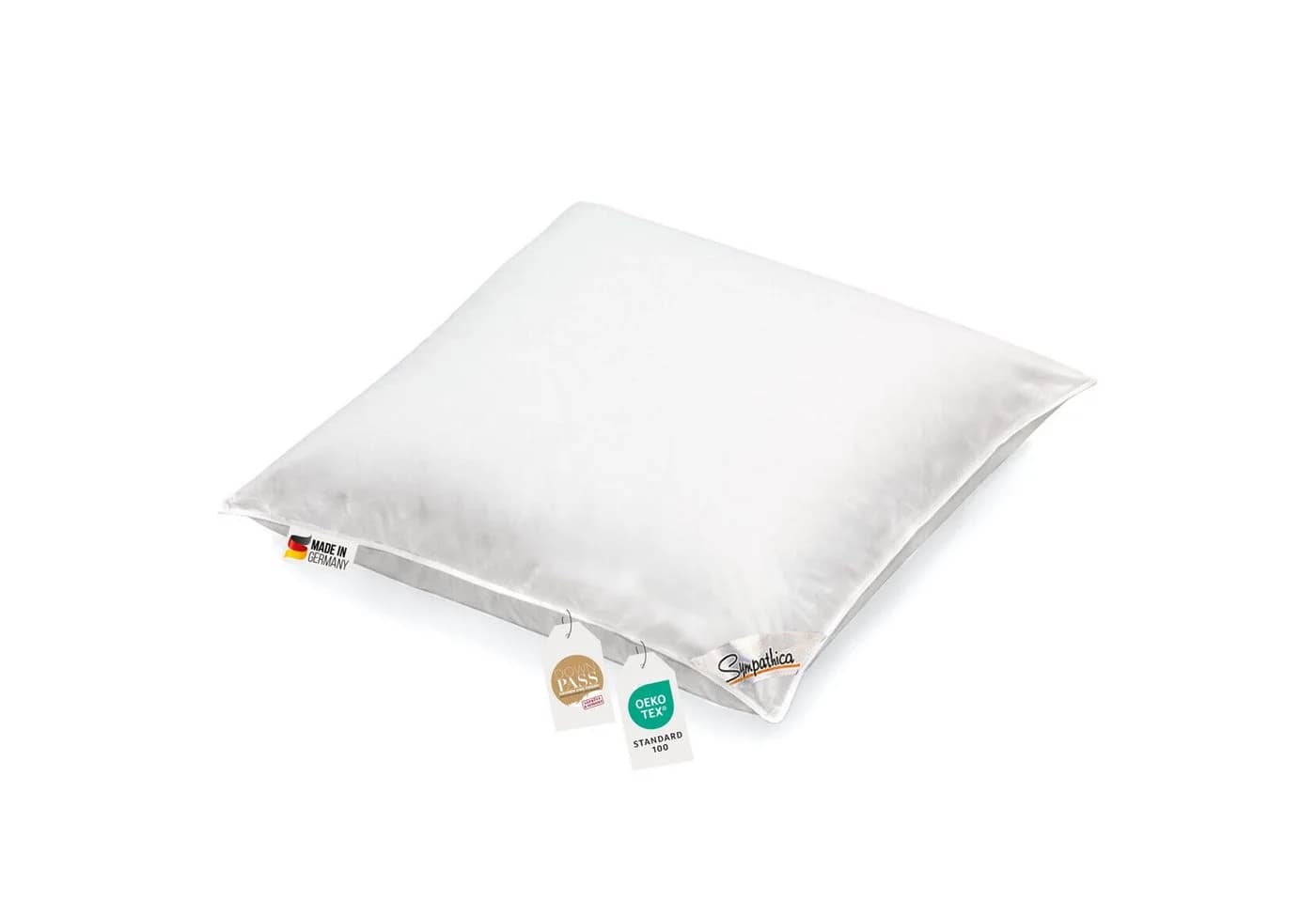 Sympathica Federkopfkissen 80x80cm 1100g Daunen & Federn Weiß - Bild 2