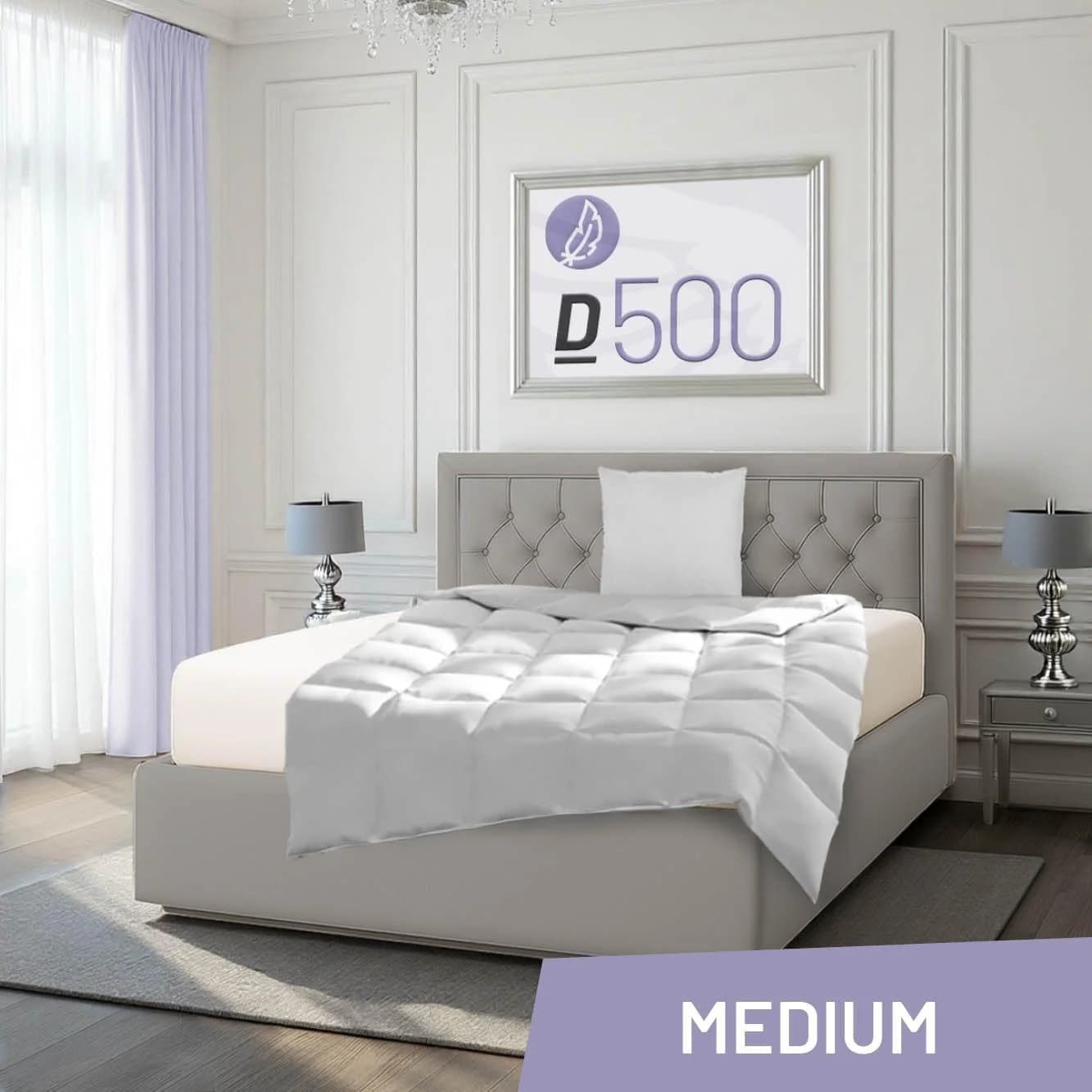Gänsedaunen Decke im Kassettenbett Stil