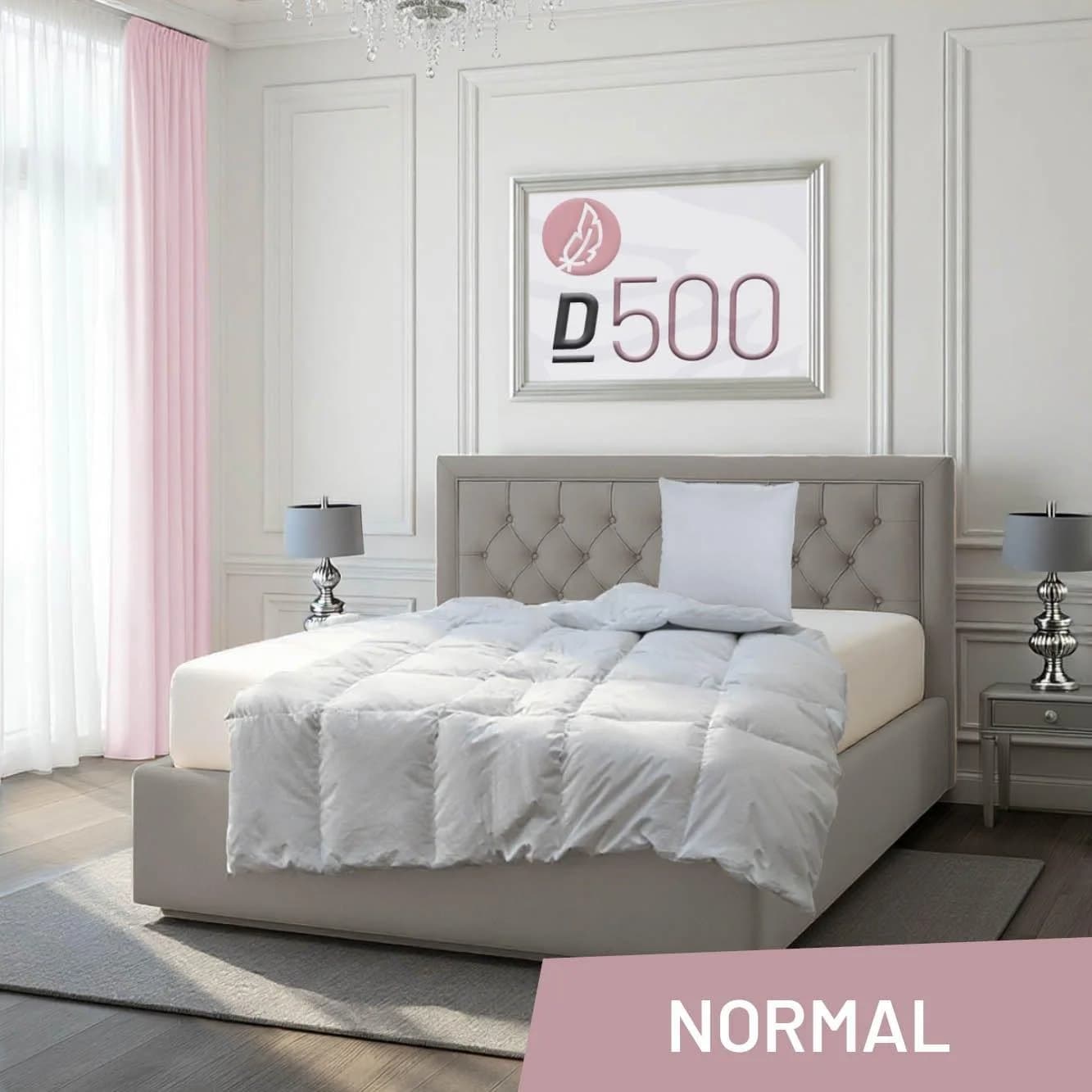 Schlafstil "D500" 4-Jahreszeiten Decke 90% Gänsedaunen, Klasse I, Downpass zertifiziert