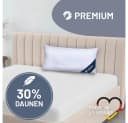 casimum Daunenkissen Premium 80x80, 40x80, 70% Federn 30% Daunen, Klasse 1, Downpass zertifiziert, Bezug 100% Baumwolle, Rückenschläfer, Seitenschläfer, hergestellt in Deutschland Bild 1