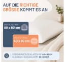 casimum Daunenkissen Premium 80x80, 40x80, 70% Federn 30% Daunen, Klasse 1, Downpass zertifiziert, Bezug 100% Baumwolle, Rückenschläfer, Seitenschläfer, hergestellt in Deutschland Bild 5