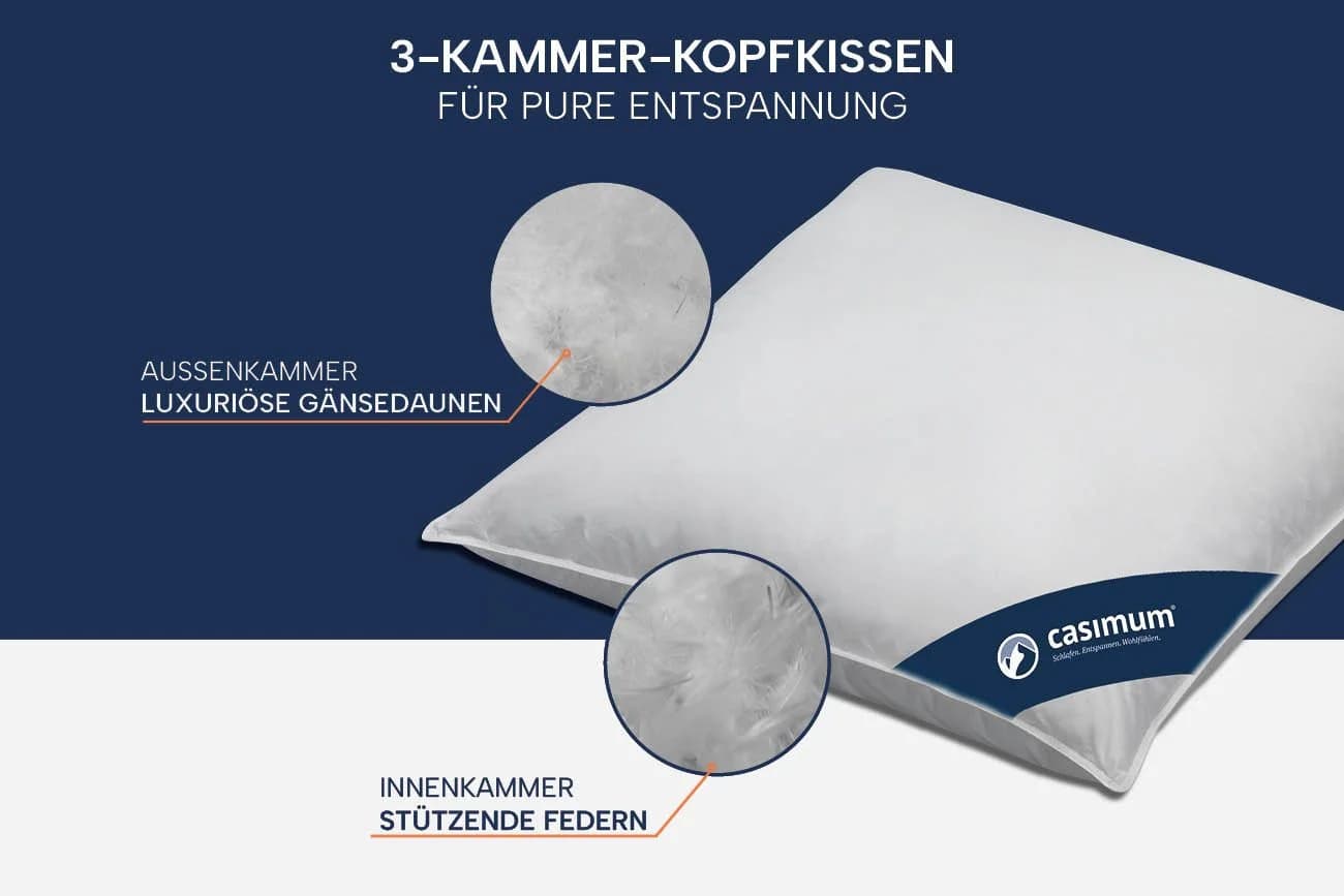 Luxuriöses Daunenkissen mit Gänsedaunen - Bild 5