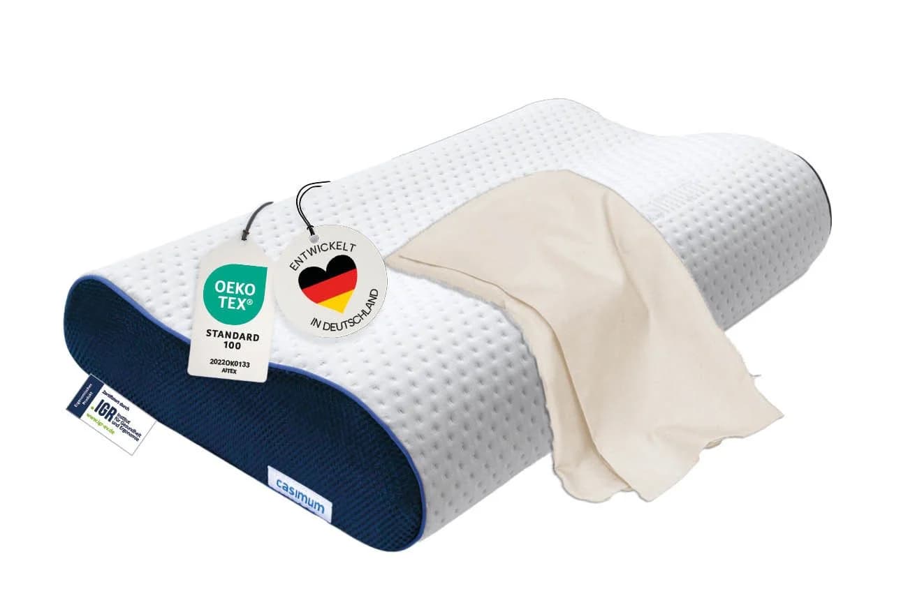 casimum ERGO VARIO Nackenkissen Beige Memory Foam höhenverstellbar - Bild 2