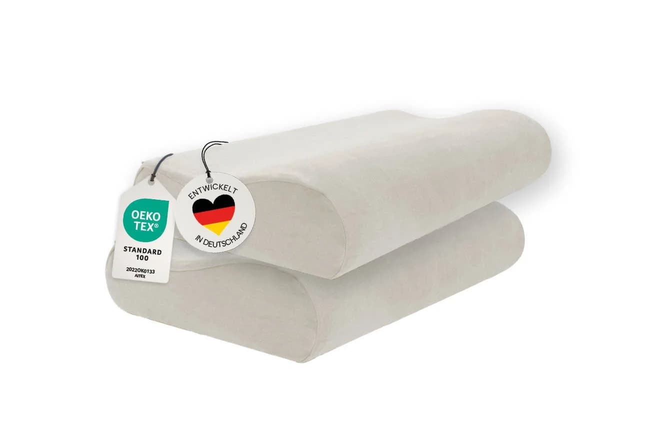 casimum Kissenbezug Schonbezug Orthopädisch Nackenkissen Beige 2 Stück - Bild 2