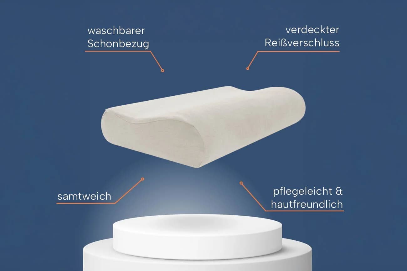 casimum Kissenbezug Schonbezug Orthopädisch Nackenkissen Beige 2 Stück - Bild 5