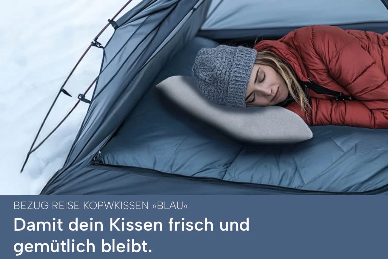 casimum Kissenbezug Grau für Reise-Nackenkissen 40x25cm