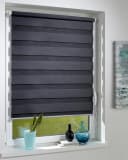 DécoProfi Duo-Doppelrollo Klemmfix Schwarz Lichtschutz Bild 4