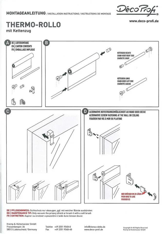 DécoProfi Verdunklungsrollo Thermorollo ohne Bohren - Bild 5