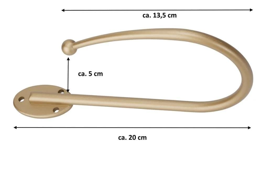 DécoProfi Raffhalter 1 Stück Raffbügel Gold Metall für Gardinen