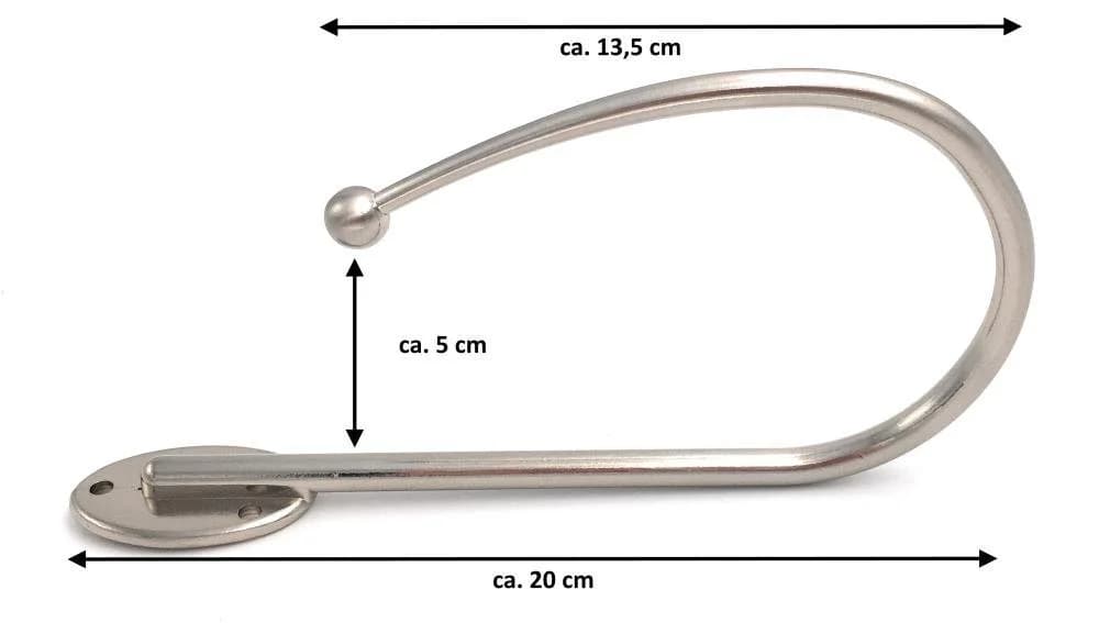 DécoProfi Raffhalter Raffbügel für Gardinen - Modernes Design - Silber