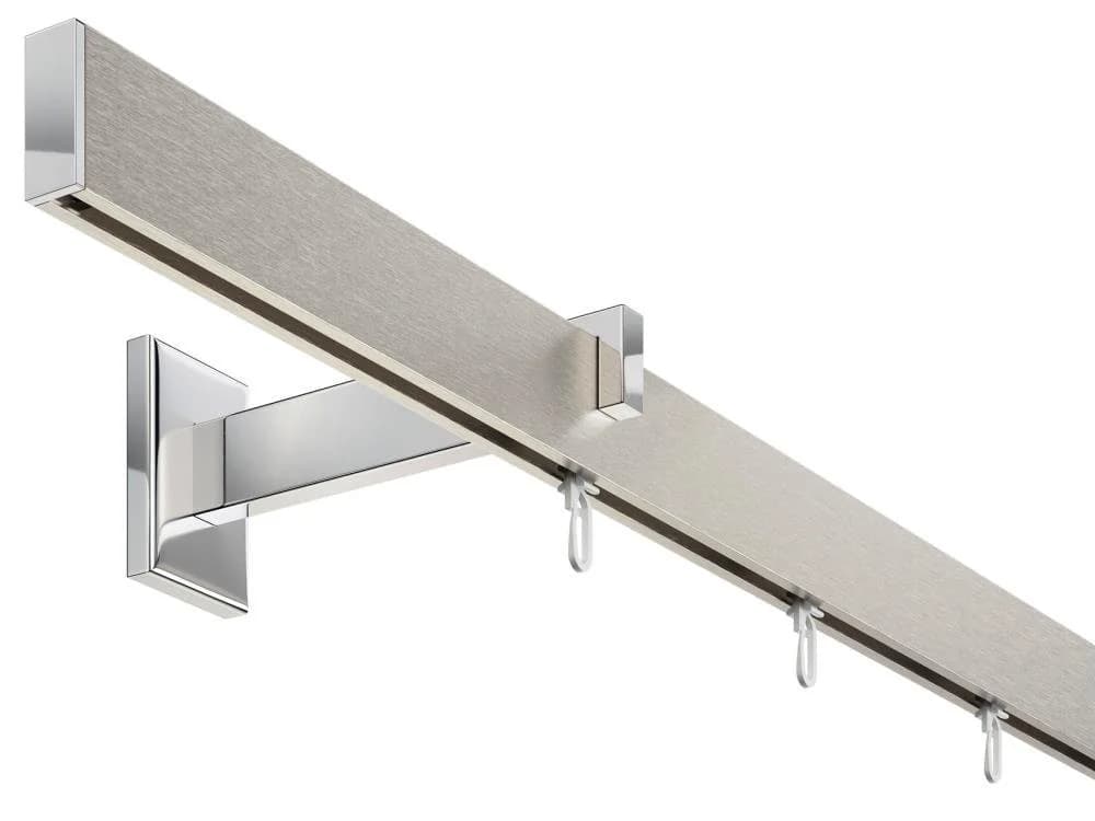 DécoProfi Schienensystem Gardinenstange eckig LONG Aluminium Silber - Bild 2