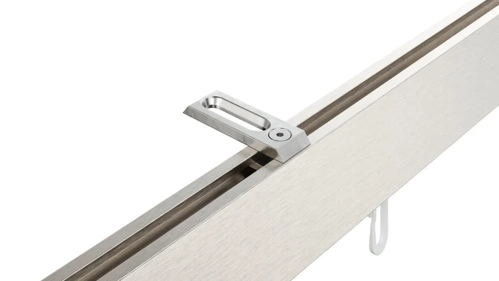 DécoProfi Gardinenstange eckig Deckenträger Aluminium Set