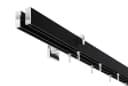DécoProfi Innenlaufschiene Gardinenstange eckig 2-läufig Schwarz Aluminium Bild 2