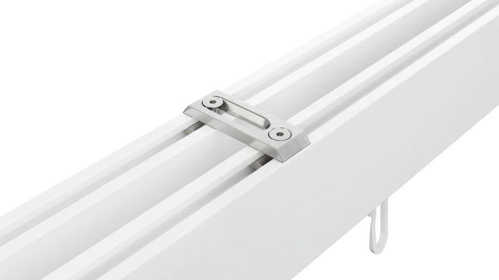 DécoProfi Innenlauf-Gardinenstange 2-läufig Aluminium Deckenträger