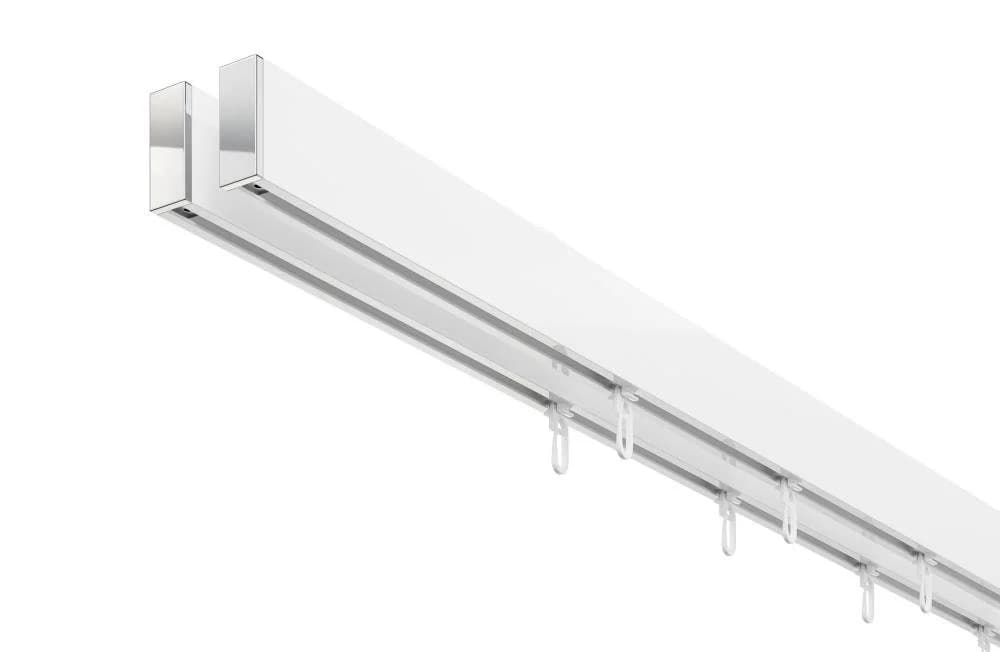 DécoProfi Innenlauf-Gardinenstange 2-läufig Aluminium Deckenträger - Bild 2
