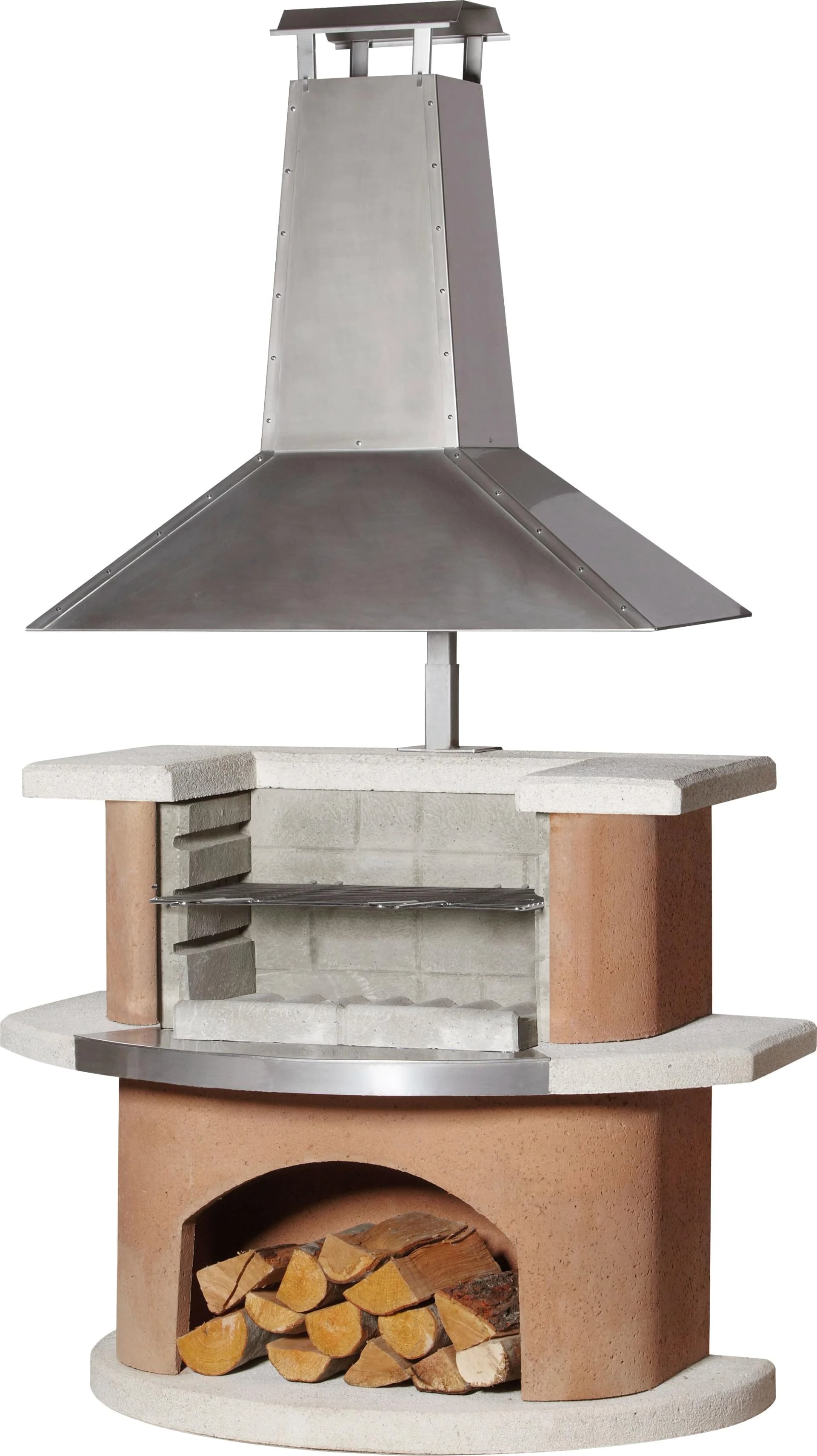 Buschbeck Kampen Gartengrillkamin mit Höhenverstellbarer Edelstahlhaube - Bild 2