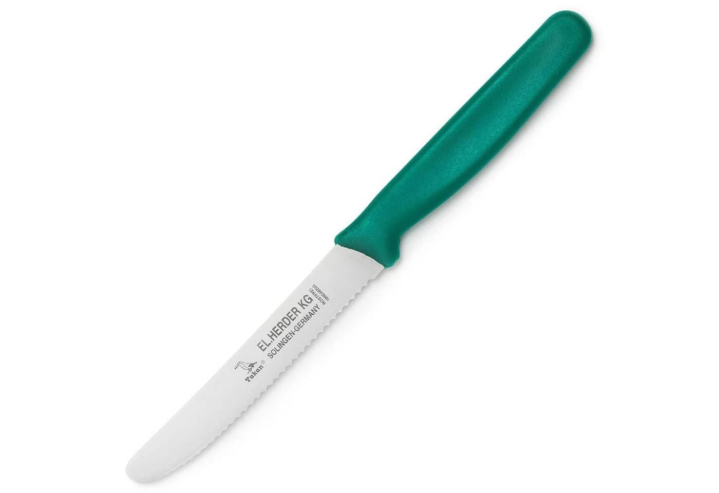 Landshop24 Brötchenmesser 4er Set Grün Edelstahl Wellenschliff