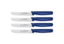 Landshop24 Brötchenmesser 4er Set blau Edelstahl Wellenschliff Bild 2
