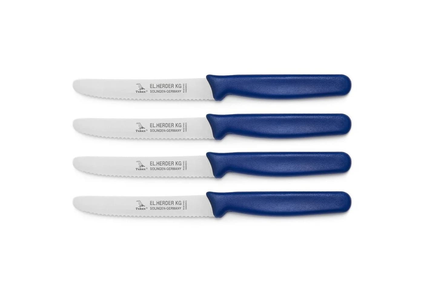 Landshop24 Brötchenmesser 4er Set blau Edelstahl Wellenschliff - Bild 2