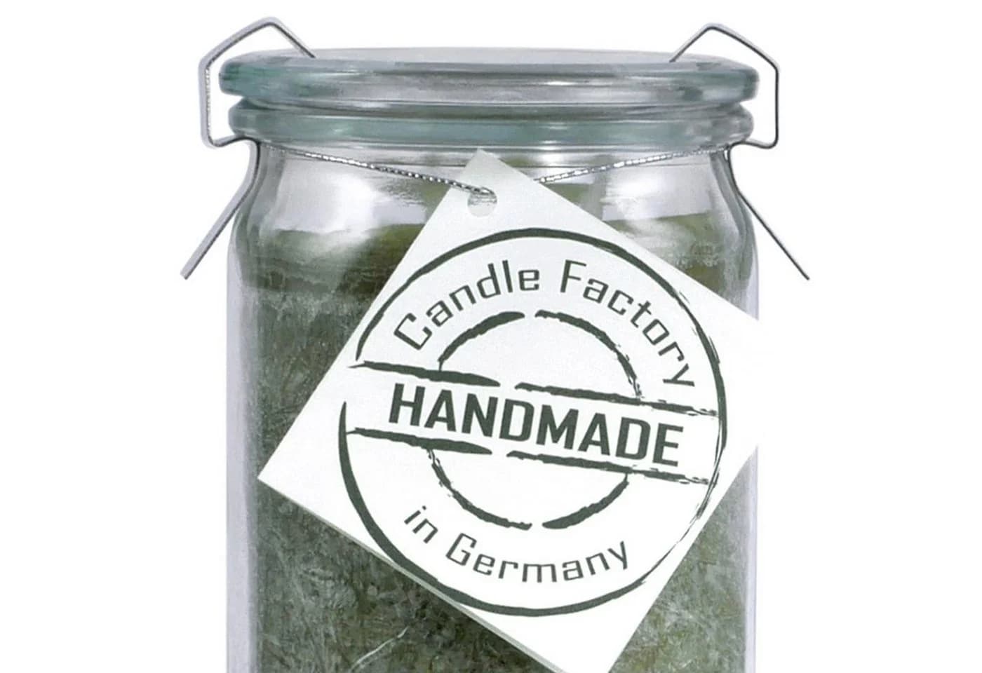 Landshop24 Duftkerze Candle-Factory Duftkerze aus Stearin im Weckglas Mini Jumbo Zirbe