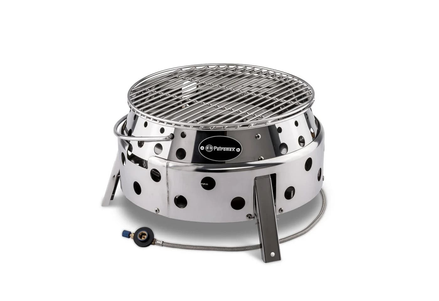 Petromax Atago Camping-Gasgrill Klappbar Edelstahl Silber