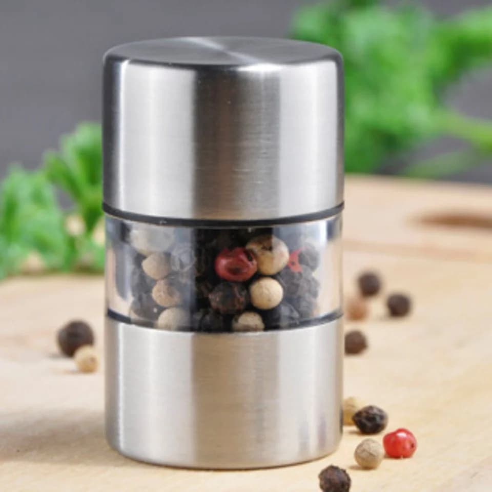 Haushalt International Mini Salz- und Pfeffermühle mit Keramik-Mahlwerk