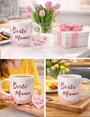 HI Tasse Beste Mama 400ml Porzellan Bunt Bild 1
